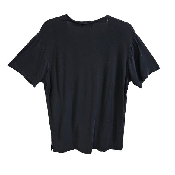 Public Habit Women's Size XL Basic Tee Shirt V-Neck Solid Black Closet Staple - Picture 4 of 6